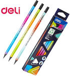 Deli Pencil 2B Set with Eraser 231. (Μiscellaneous colours)