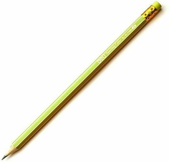Deli Dancing Color Pencil 2B with Eraser Green