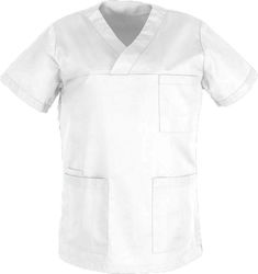 Fabrik MARK965 Unisex Ιατρική Μπλούζα Λευκή