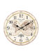 ArteLibre Antique Wall Clock Wooden Ecru Ø58cm