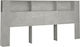vidaXL Wooden Bed Headboard Gray Concrete 220x1...