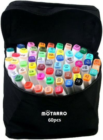 Fine Double-Sided Drawing Markers Thin Double Tip Set 60pcs