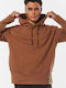 Body Action Men's Sweatshirt with Hood Brown