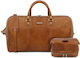 Tuscany Leather Colombo Set Sack Voyage Tabac B...