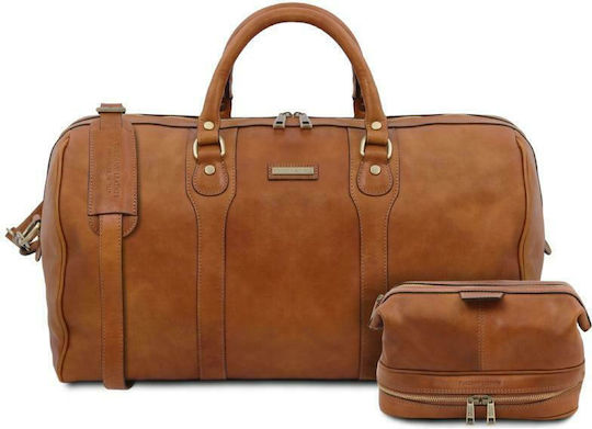 Tuscany Leather Colombo Set Sack Voyage Tabac Brown made of Leather
