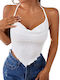 Famous Shoes Women's Summer Crop Top Sleeveless White
