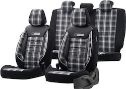 Otom Leatherette Covers Set 11pcs GTI Sports Design Black / Gray
