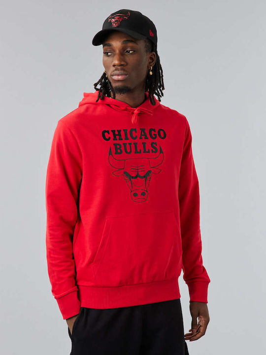 New Era Chicago Bulls Φούτερ με Κουκούλα Κόκκινο