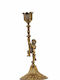 JK Home Decoration Capri Candle Holder Metal Gold 9.5x22cm 1pcs
