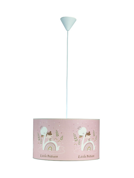 ArkoLight Single Bulb Kids Lighting Pendant with Drive Size E27 In Pink Colour 40cm