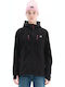 198. Women's Short Sports Jacket for Winter with Hood Black