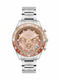 Breeze Defacto Women's Watch Chronograph with Silver Metal Bracelet