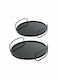 Art et Lumiere Metallic Round Decorative Tray 2pcs