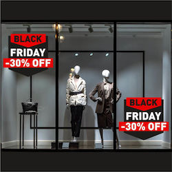 Shop Window Sticker "B. Friday" - Black Arrow - 140X120