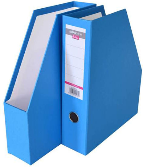 Salko Paper Θήκη Περιοδικών Αρχείου Πλαστική Μπλε 28x8x34εκ.