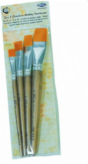 Skag Hobby Surfaces Plaque Paint Brush Set No12 / No16 / No20 / No22 4pcs