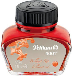 Pelikan 4001 Rezerve Cerneală Pentru Stilou Roșie 30ml Pelikan 4001 Rezerve Cerneală Pentru Stilou Roșie 30ml