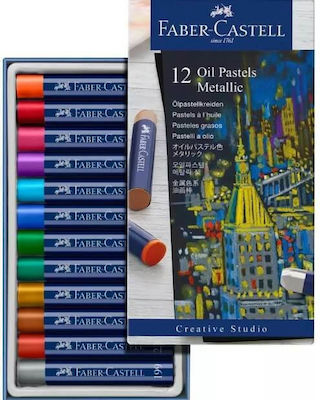 Faber-Castell Λαδοπαστέλ Oil Pastel Metallic 12 Χρωμάτων