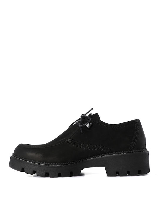 Marco Tozzi Women's Suede Oxford Shoes Black