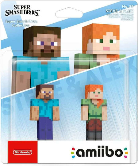 Nintendo Amiibo Super Smash Bros Steve And Alex 2 In1 Character Figure for Switch