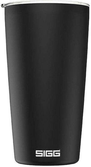 Sigg Neso Glass Thermos Stainless Steel 400ml Black with Mouthpiece