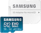 Samsung Evo Select microSDXC 512GB Class 10 U3 V30 A2 UHS-I με αντάπτορα