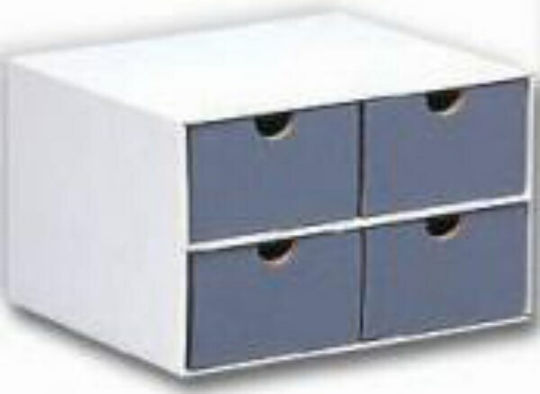 IONIA Box Aktenbox 23x16x25cm Blau 1Stück