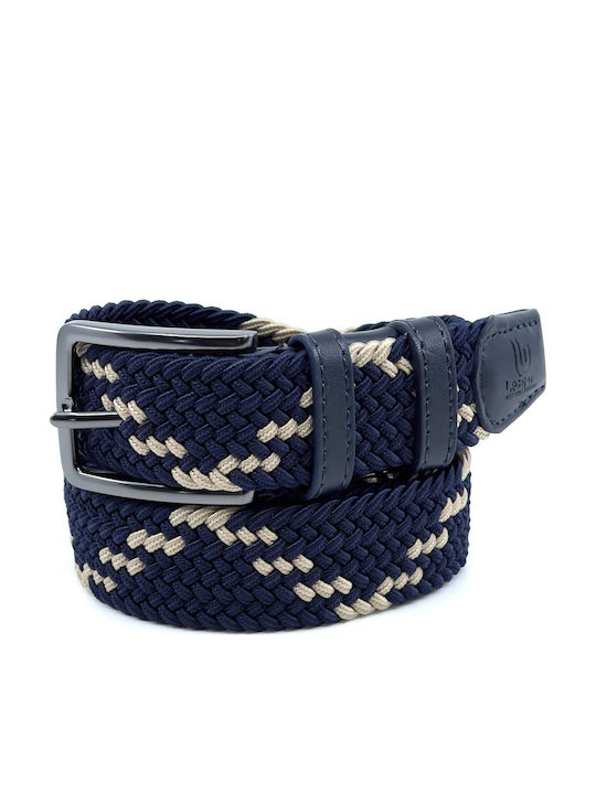 Elastică Curea Bărbați Din material textil Tricotat Albastru marin