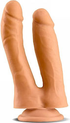 LateToBed Twin Διπλό Dildo με Βεντούζα Flesh 18cm LateToBed Twin Διπλό Dildo με Βεντούζα Flesh 18cm