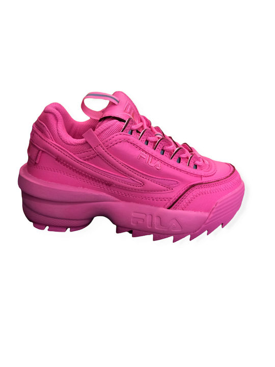 Fila Disruptor II Kids Sneakers for Girls with Laces Fuchsia