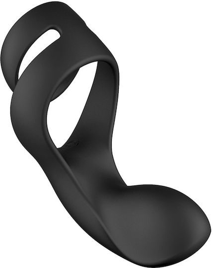 Svakom Benedict Double Ring & Perineum Stimulator Δονούμενο Δαχτυλίδι Πέους Black