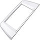 Carner DIN Fascia Panels 2 Din Chrome for BMW X1 F48 2015-2019