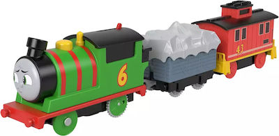 Fisher-Price Thomas & Friends Motorized Greatest Moment - Percy Brake Car Bruno Motorized Train with 2 Wagons (HHN44)