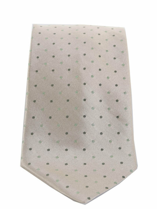 Emporio Armani Herren Krawatte Seide Gedruckt in Beige Farbe