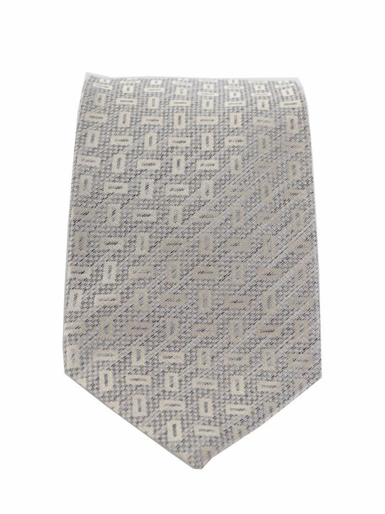 Emporio Armani Herren Krawatte Seide Gedruckt in Beige Farbe