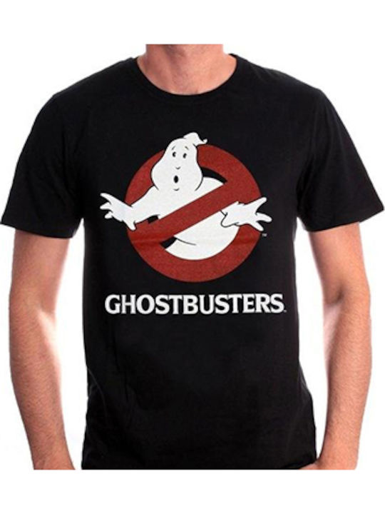 Pegasus Ghostbusters Classic Logo T-shirt Μαύρο Βαμβακερό