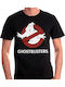 Pegasus Ghostbusters Classic Logo T-shirt Μαύρο Βαμβακερό