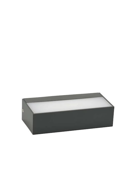 Vito Επιτοίχια Εξωτερική Πλαφονιέρα LED IP65 10W με Φυσικό Λευκό Φως Διπλής Δέσμης 17x8x4.6εκ.