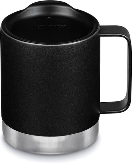 Klean Kanteen Insulated Camp Mug Tumbler Ποτήρι Θερμός Ανοξείδωτο BPA Free 355ml Black με Λαβή και Καλαμάκι