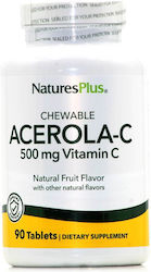 Nature's Plus Acerola-C Βιταμίνη 500mg 90 ταμπλέτες