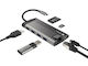 Natec Fowler Plus USB-C Stație de andocare cu HDMI 4K Ethernet Gri