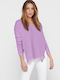 Only Women's Blouse Long Sleeve with V Neckline Pirouette