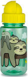 Tumtum Πλαστικό Παγούρι με Καλαμάκι Sloth Πολύχρωμο 400ml