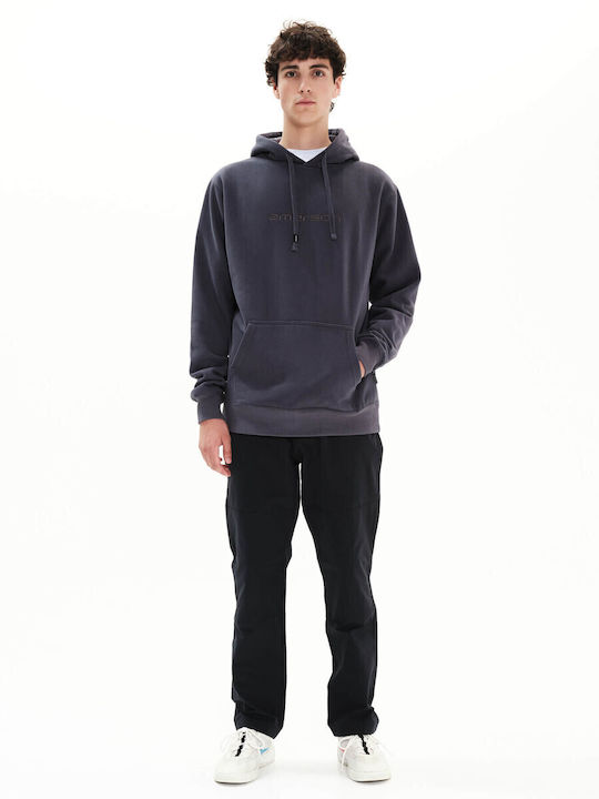Emerson Sweatshirt with Hood Stone Grey