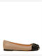 Mourtzi Leather Ballerinas Taupe