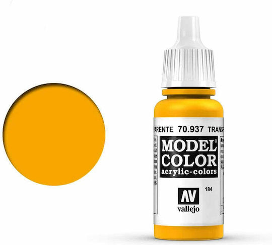 Acrylicos Vallejo Model Боя за Моделизъм Transparent Yellow 17мл