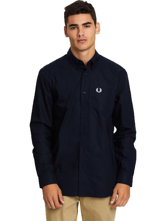 Fred Perry Μακρυμάνικo Βαμβακερό Πουκάμισο σε Κ...