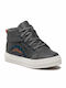 Nova City K Anatomical Leather Kids Boots with Laces Gray