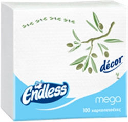 Endless Serviette 2F Weiße 33x33cm (100 Stück S...