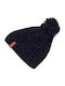 Knitted Beanie Cap Navy Blue